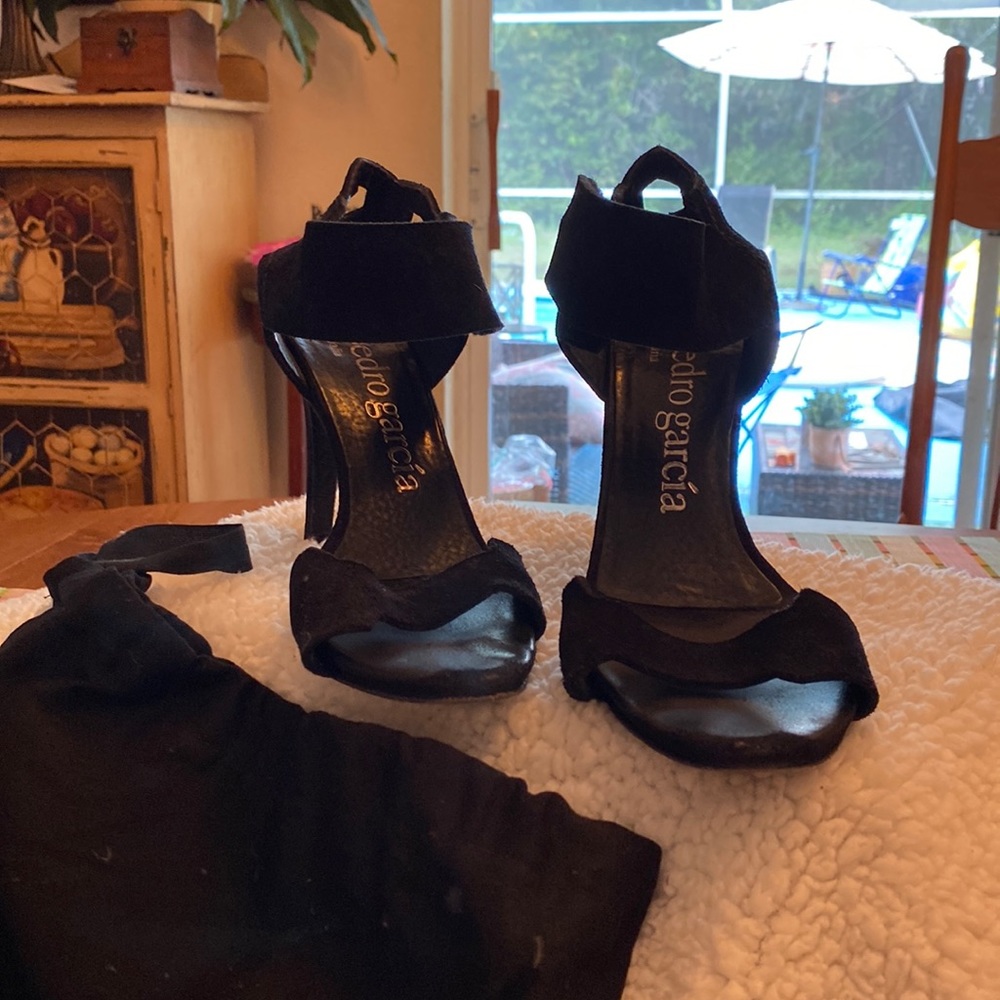 Pedro Garcia black high sandal size 8